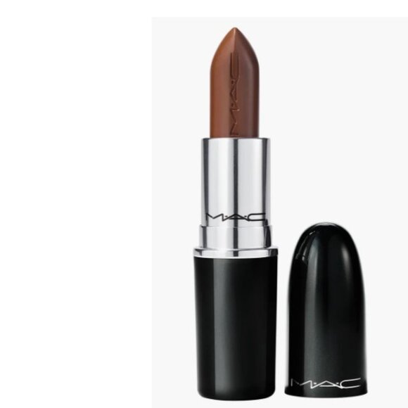 MAC Cosmetics Lustreglass Sheer-Shine Lipstick in I Deserve This 553 Brown Lip - Picture 1 of 10
